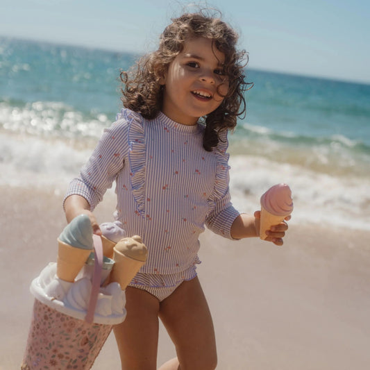Little Dutch - Costume mutandina con volant bimba - Dreamy Stripes