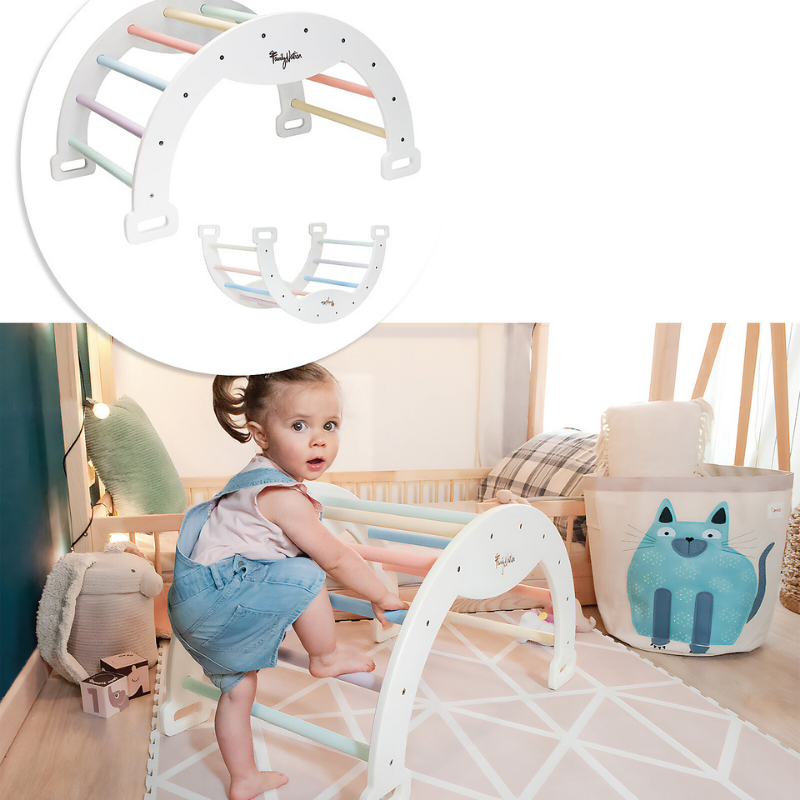 Family Nation - Arco Montessori Rainbow per equilibrio e agilità - Cotton Candy