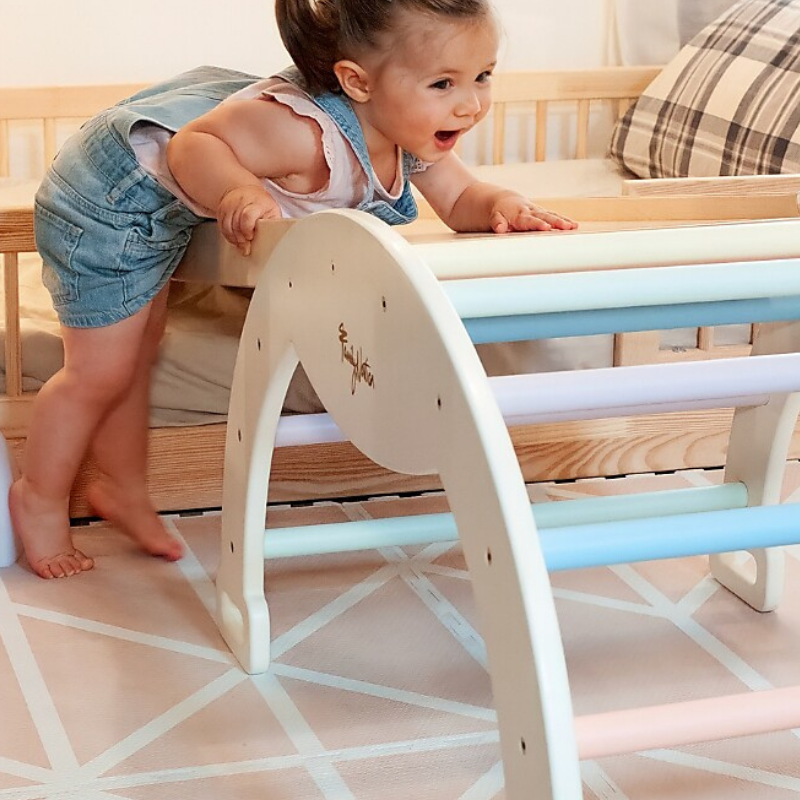 Family Nation - Arco Montessori Rainbow per equilibrio e agilità - Cotton Candy