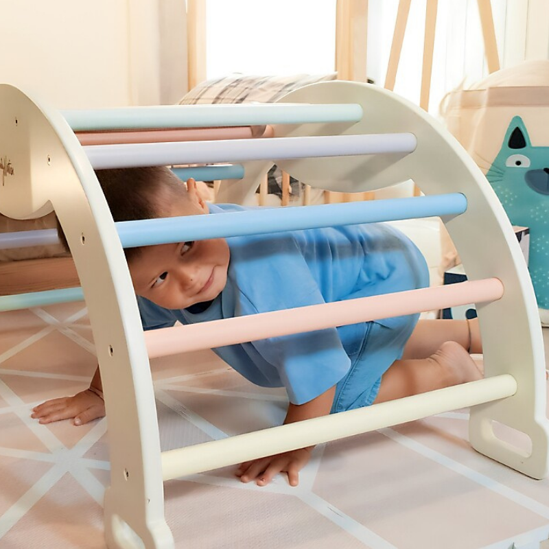 Family Nation - Arco Montessori Rainbow per equilibrio e agilità - Cotton Candy