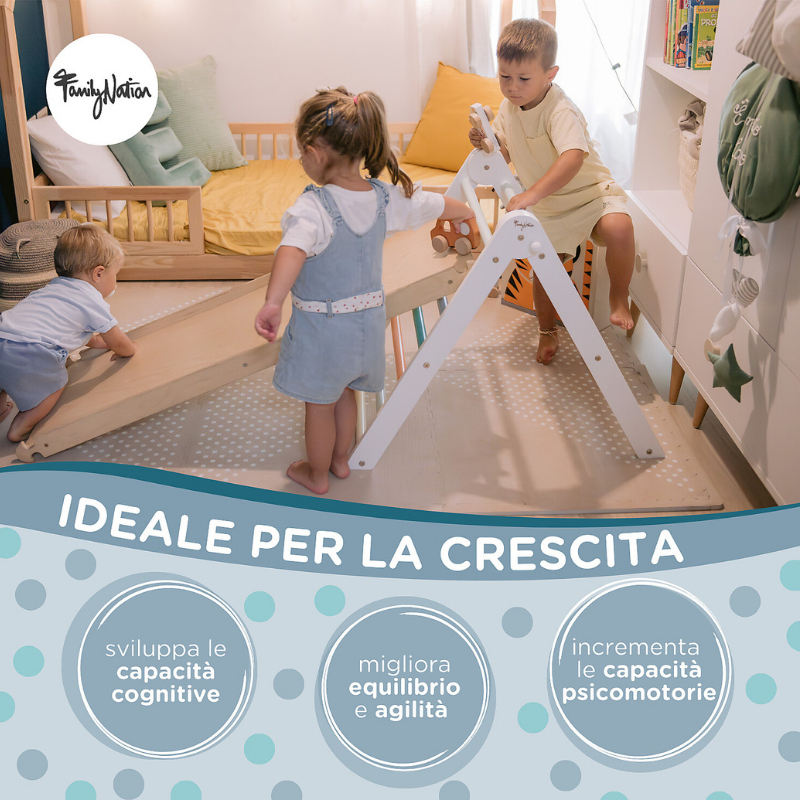 Family Nation - Triangolo Montessori Pikler Rainbow per equilibrio e agilià - Sunny Beach