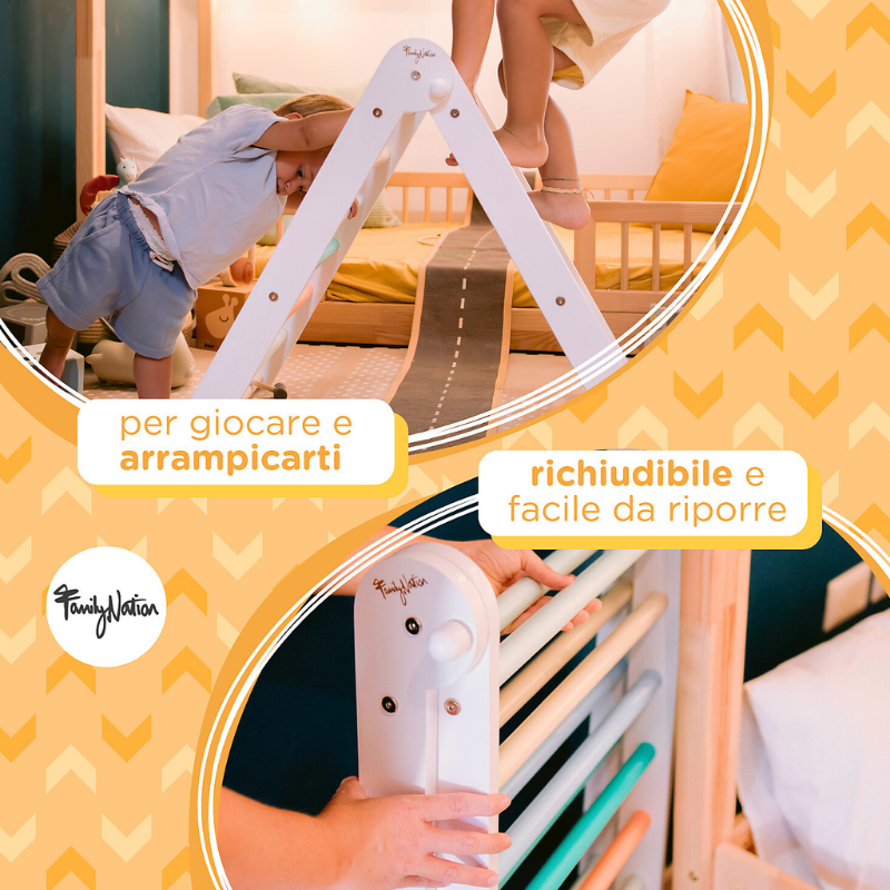 Family Nation - Triangolo Montessori Pikler Rainbow per equilibrio e agilià - Sunny Beach