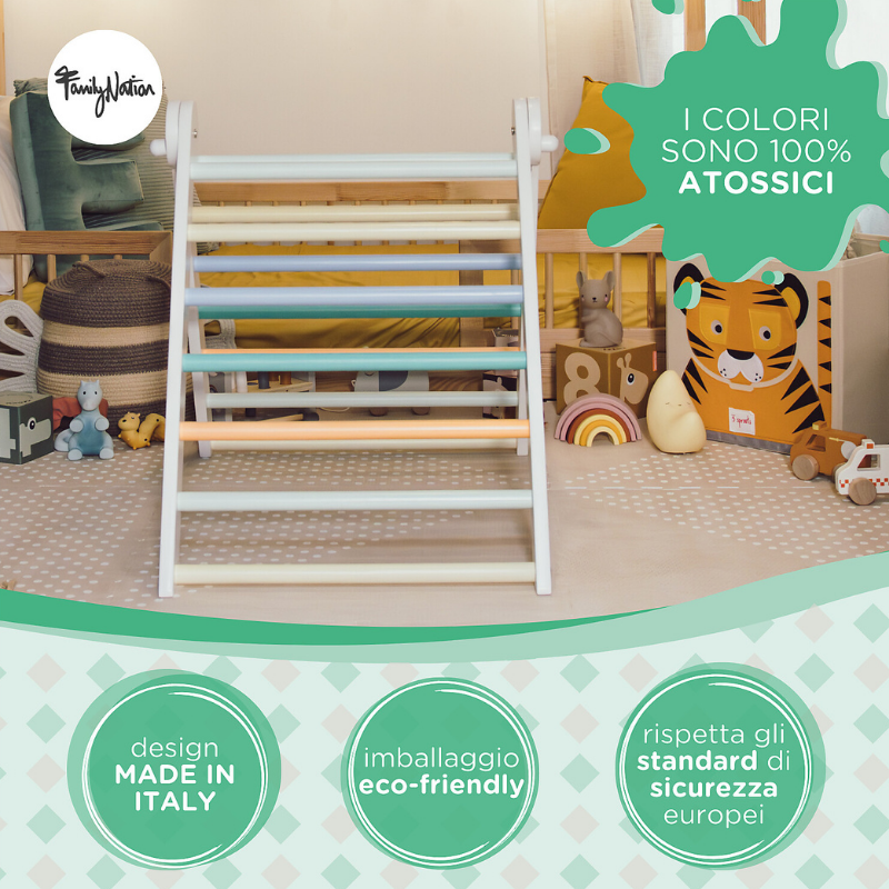 Family Nation - Triangolo Montessori Pikler Rainbow per equilibrio e agilià - Sunny Beach
