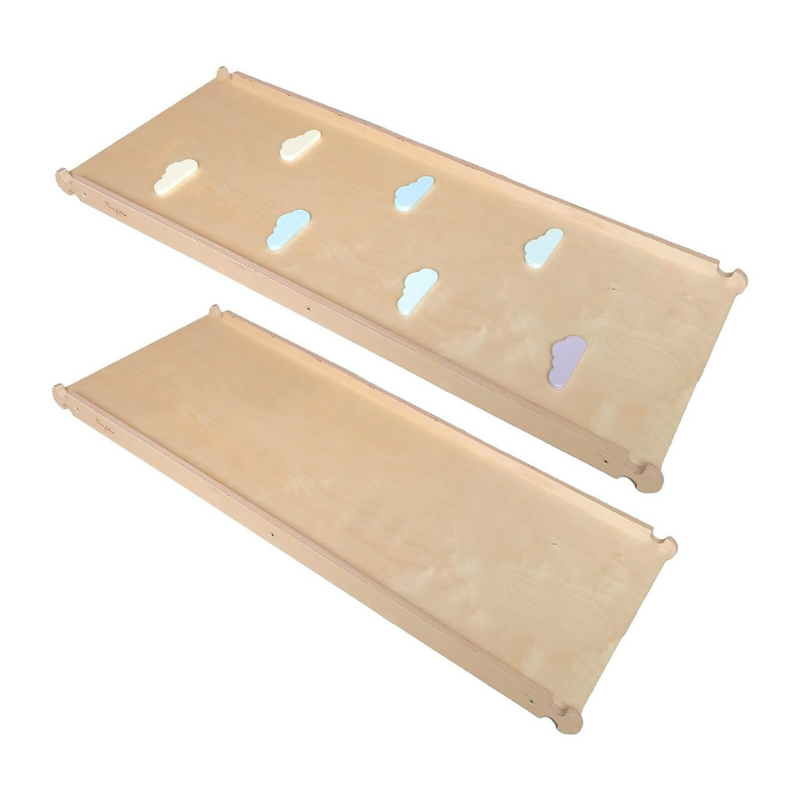 Family Nation - Scivolo/Rampa Montessori per Arco Rainbow e Plicker 2-in-1 per Equilibrio e Agilità - Legno