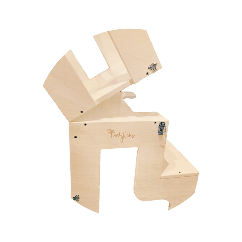 Family Nation - Torre Montessori 2 in 1 convertibile in Tavolo e Sedia - Legno Naturale