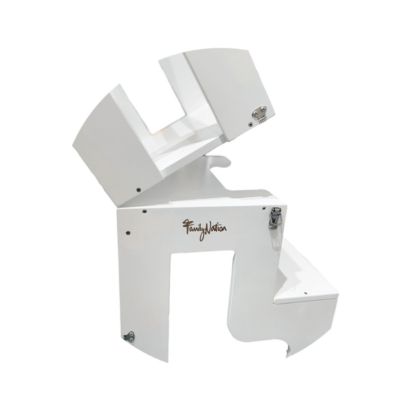 Family Nation - Torre Montessori 2 in 1 convertibile in Tavolo e Sedia - Bianco