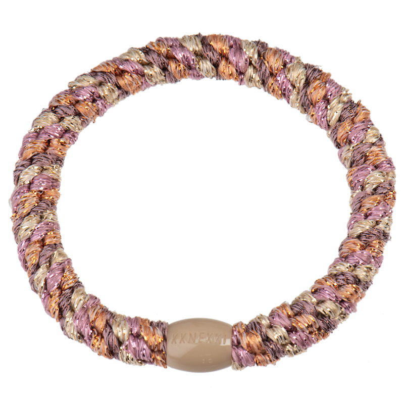 KKNEKKI - Elastico per capelli-braccialetto - Mix Peach-Pink glitter