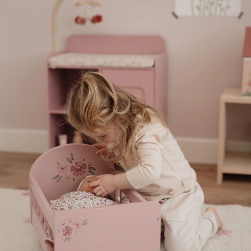 Little Dutch - Lettino per le bambole con set coperta e cuscino - Essentials