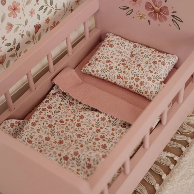 Little Dutch - Lettino per le bambole con set coperta e cuscino - Essentials