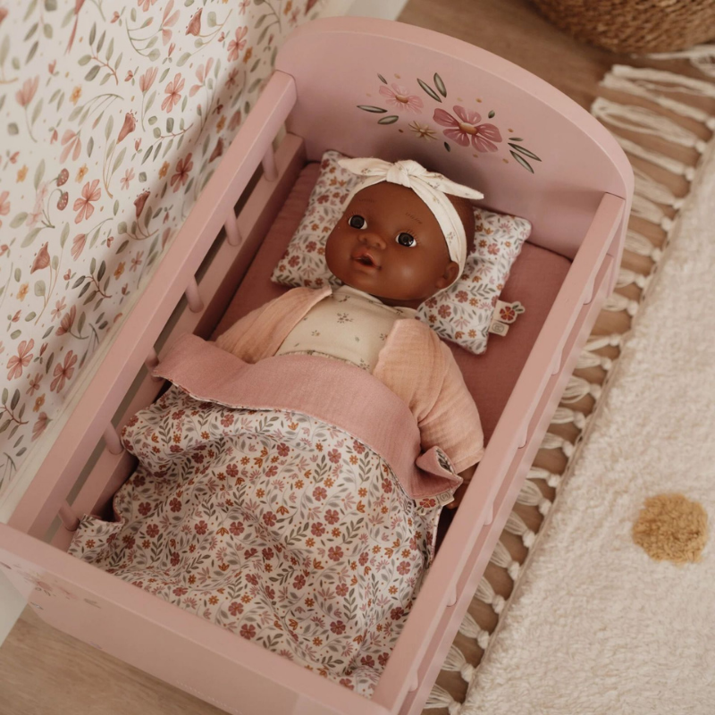 Little Dutch - Lettino per le bambole con set coperta e cuscino - Essentials
