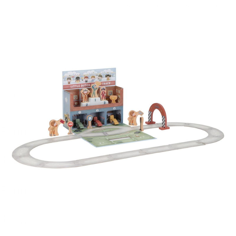 Little Dutch - Valigetta portatile Set gara macchinine - Essentials