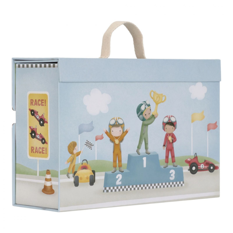 Little Dutch - Valigetta portatile Set gara macchinine - Essentials