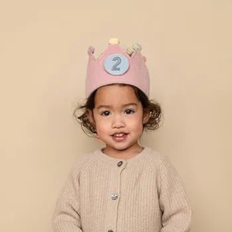 Little Dutch - Corona Compleanno in soffa con numeri riposizionabili - Rosa