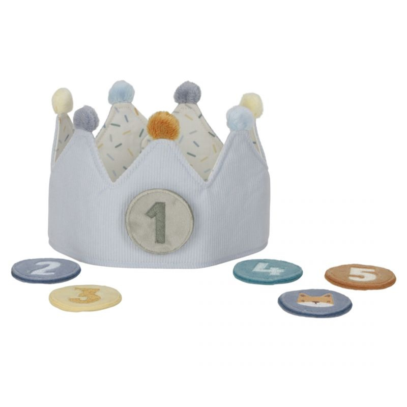 Little Dutch - Corona Compleanno in soffa con numeri riposizionabili - Blu