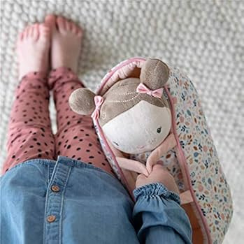 Little Dutch - Rosa - Set babycare con bambola morbida culla e accessori - Little pink Flowers