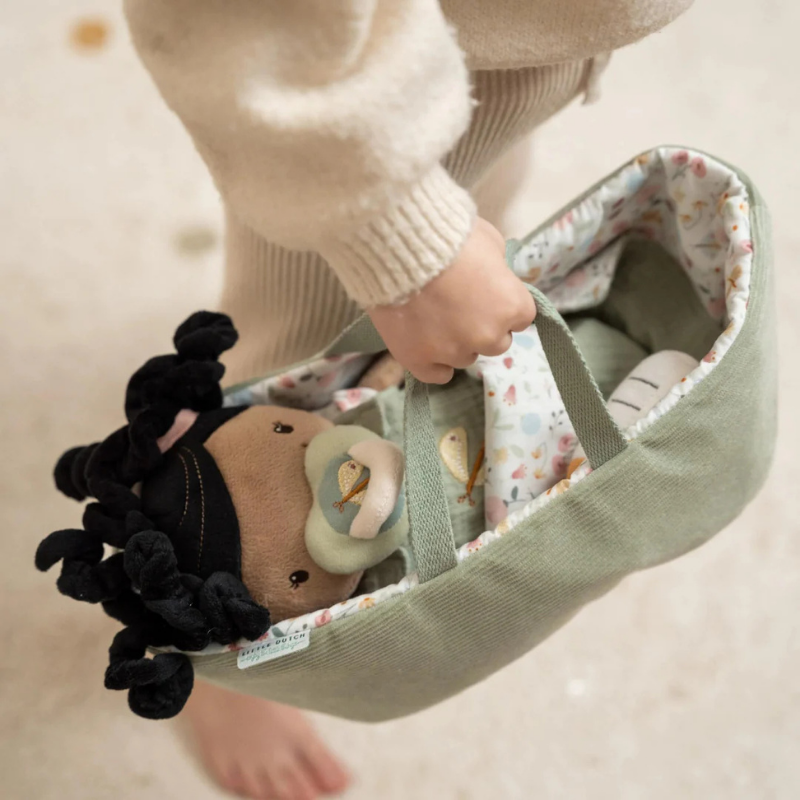 Little Dutch - Evi - Set babycare con bambola morbida culla e accessori