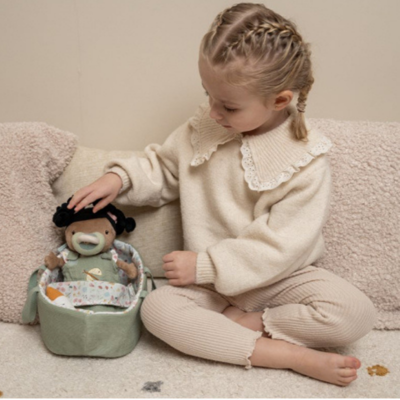 Little Dutch - Evi - Set babycare con bambola morbida culla e accessori