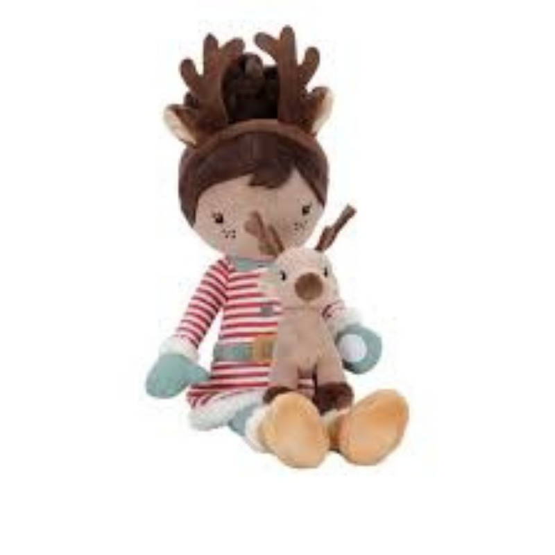 Little Dutch - Evi con renna - bambola morbida 35cm - Natale