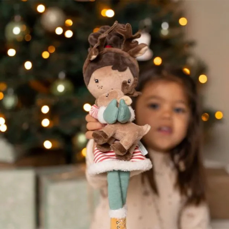 Little Dutch - Evi con renna - bambola morbida 35cm - Natale