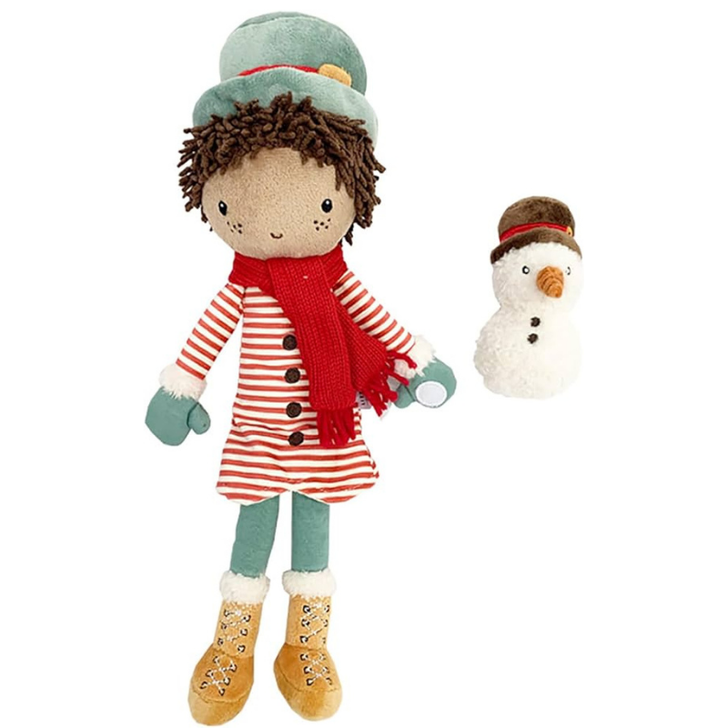 Little Dutch - Jake con pupazzo di neve - bambola morbida 35cm - Natale