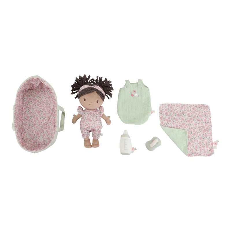 Little Dutch - Set babycare con bambola morbida culla e accessori - Evi GRS