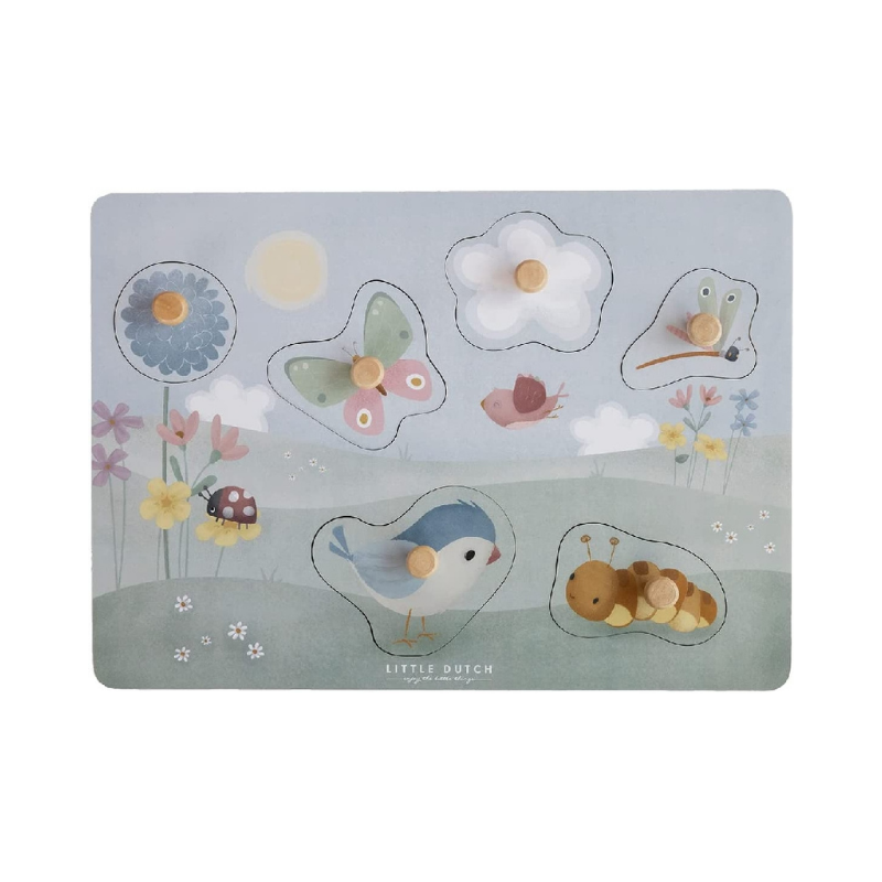 Little Dutch - Puzzle tattile - Flowers & Butterflies