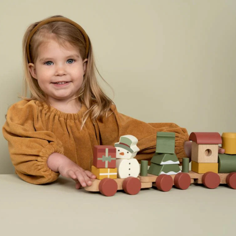 Little Dutch - Trenino puzzle impilabile - Natale