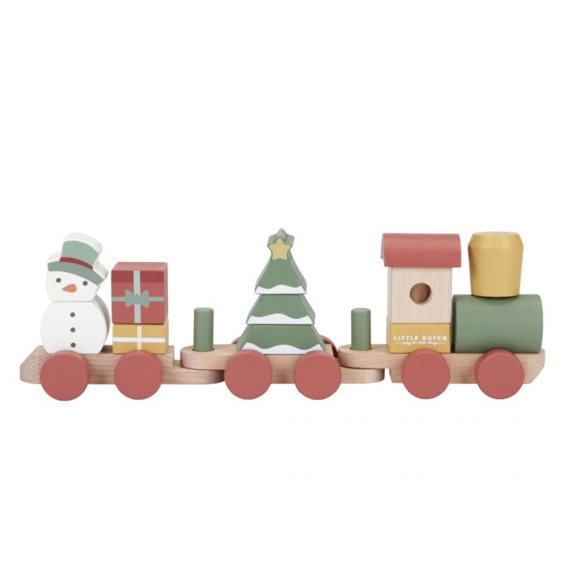 Little Dutch - Trenino puzzle impilabile - Natale