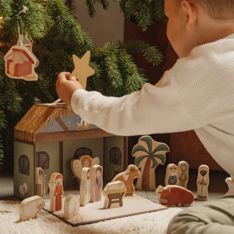 Little Dutch - Presepe in Legno con Valigetta - Natale