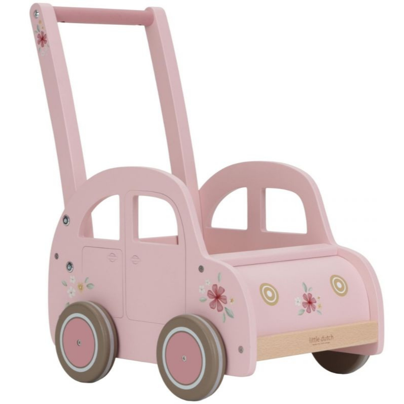 Little Dutch - Primi Passi Macchinina Rosa - Flowers and Butterflies