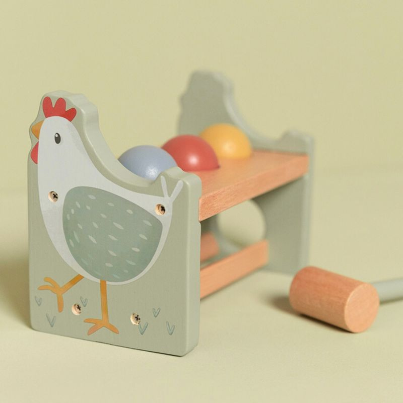Little Dutch - Gioco del martello sulle uova Gallina - Little Farm