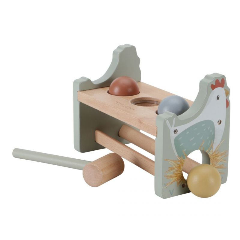 Little Dutch - Gioco del martello sulle uova Gallina - Little Farm