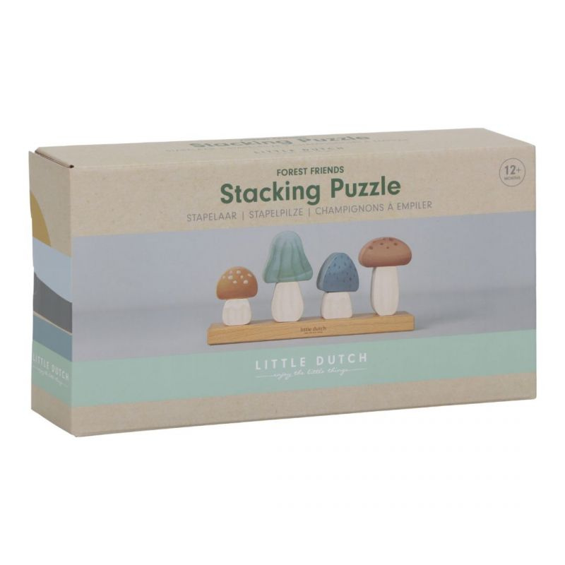 Little Dutch - Puzzle impilabile Funghi - Forest Friends