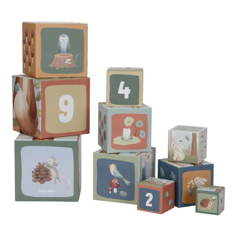Little Dutch - Cubi impilabili - Forest Friends