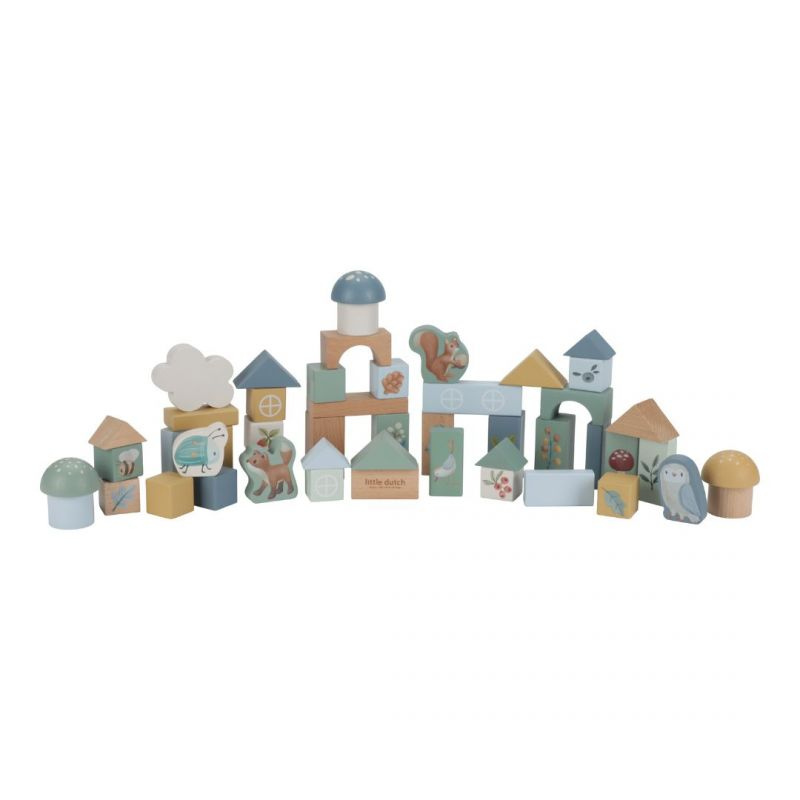 Little Dutch - Building Blocks - blocchi da costruzione in legno - Forest Friends