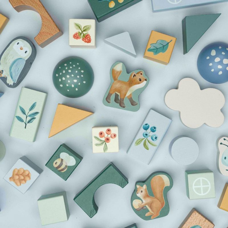 Little Dutch - Building Blocks - blocchi da costruzione in legno - Forest Friends