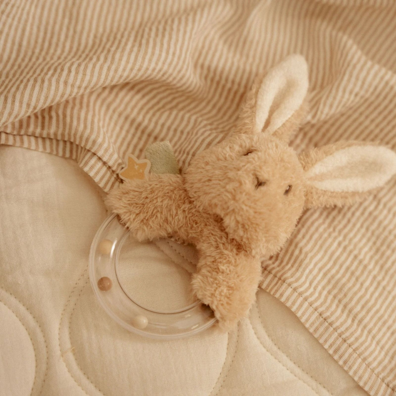 Little Dutch - Sonaglio con Anello - coniglietto - Newborn Naturals