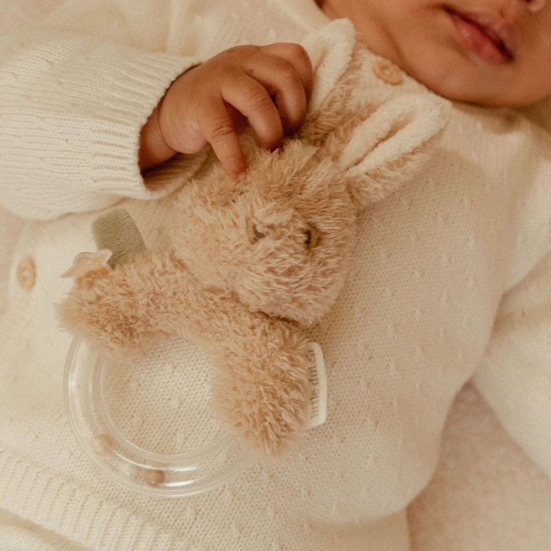 Little Dutch - Sonaglio con Anello - coniglietto - Newborn Naturals