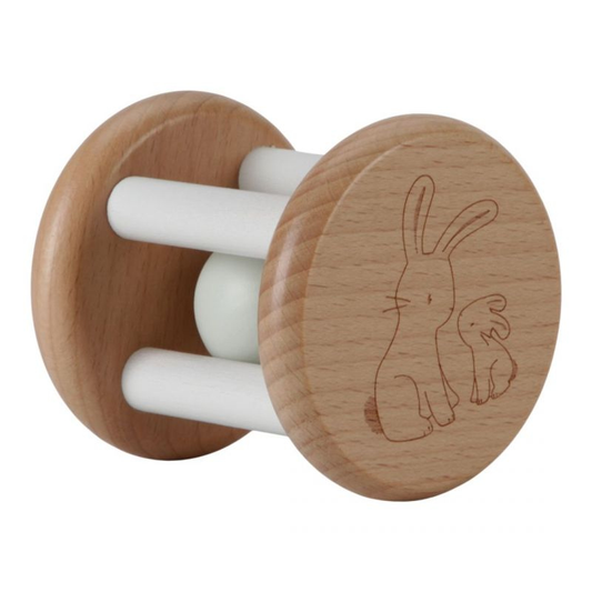 Little Dutch - Sonaglio in Legno Roller Rattle - Baby Bunny