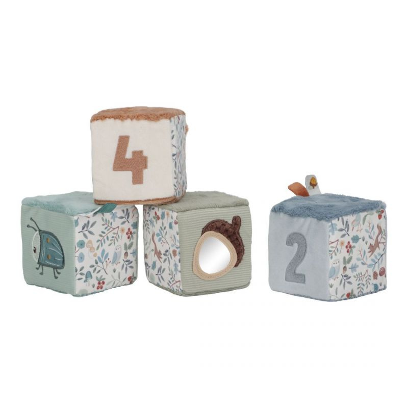 Little Dutch - Cubi morbidi isensoriali per neonati - set 4 pezzi - Forest Friends