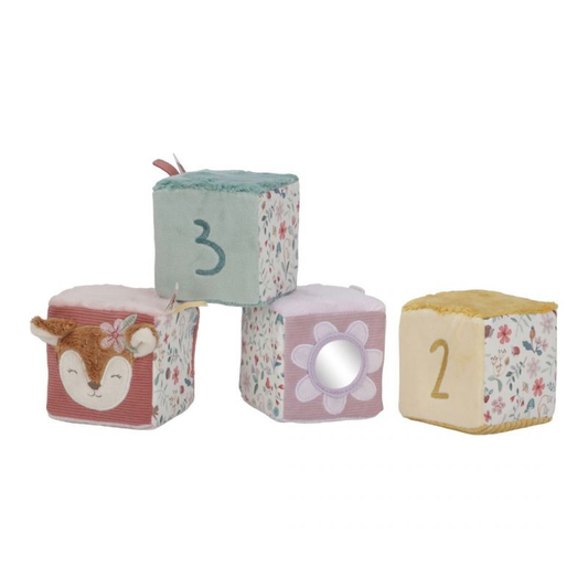 Little Dutch - Cubi morbidi sensoriali per neonati - set 4 pezzi - Fairy Garden