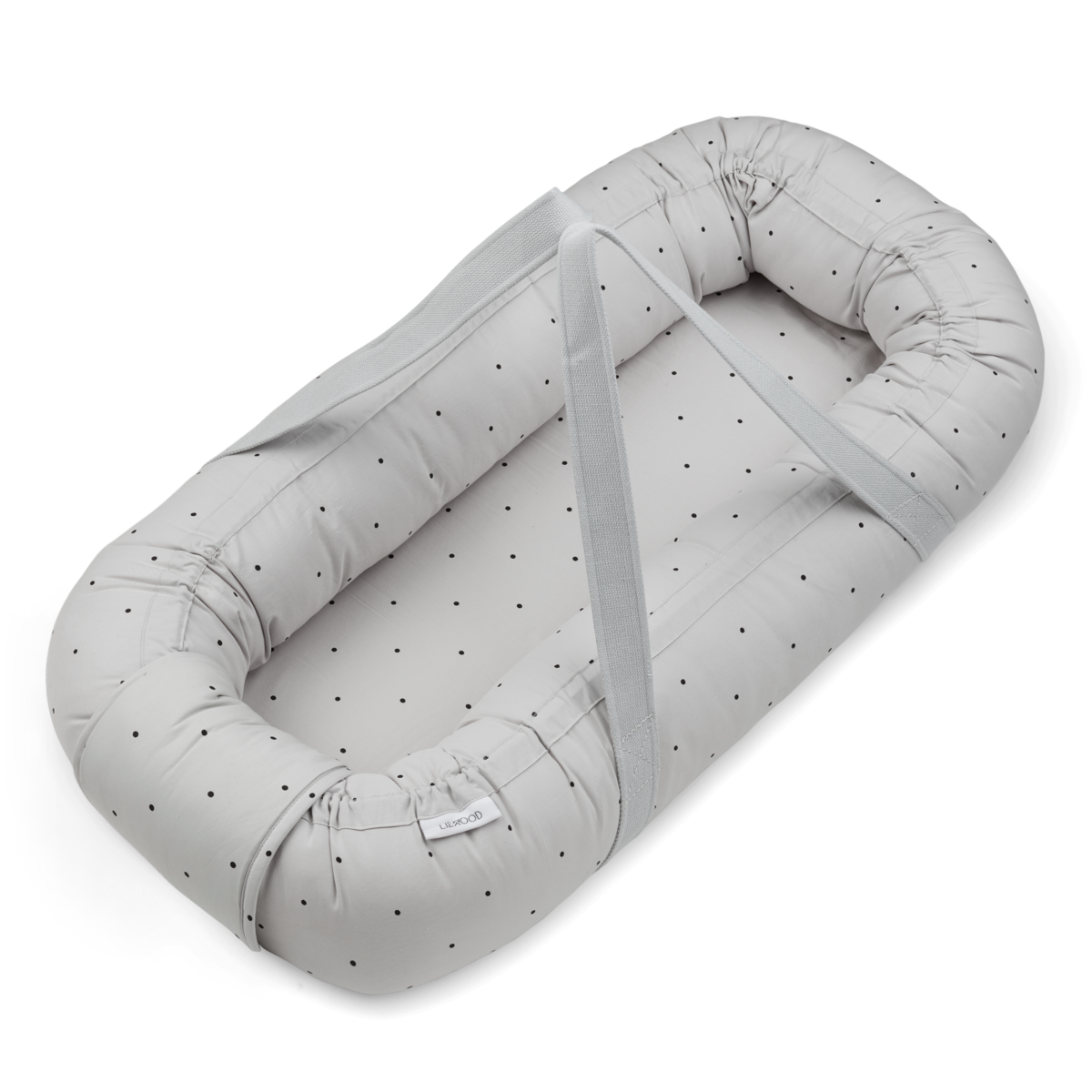 Liewood - Gro - Babylift riduttore e culla per neonati - Grigio e pois