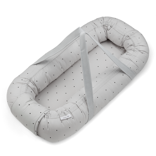 Liewood - Gro - Babylift riduttore e culla per neonati - Grigio e pois