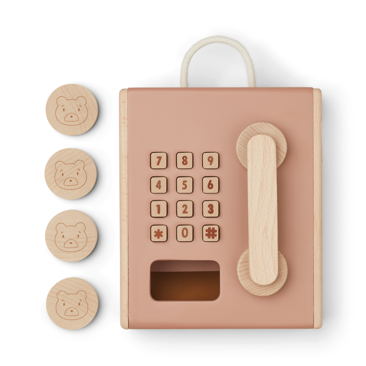 Liewood - Rufus - telefono per bambini in legno - Rosa