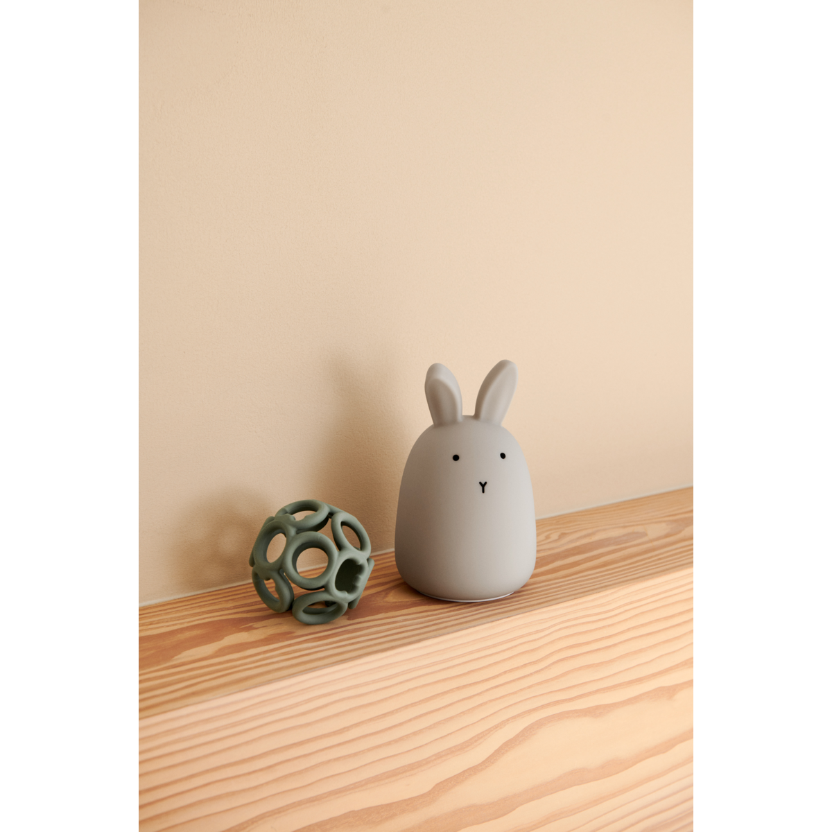 Liewood - Winston - Lampada piccola portatile morbida in silicone - Coniglietto grigio