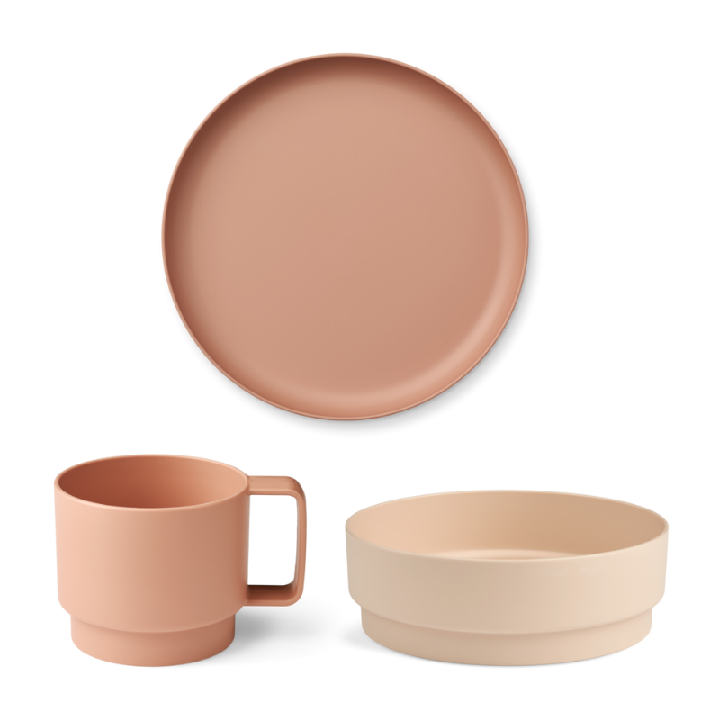 Liewood - Walt Vivi - Set da pranzo 3 Pezzi - Rosa