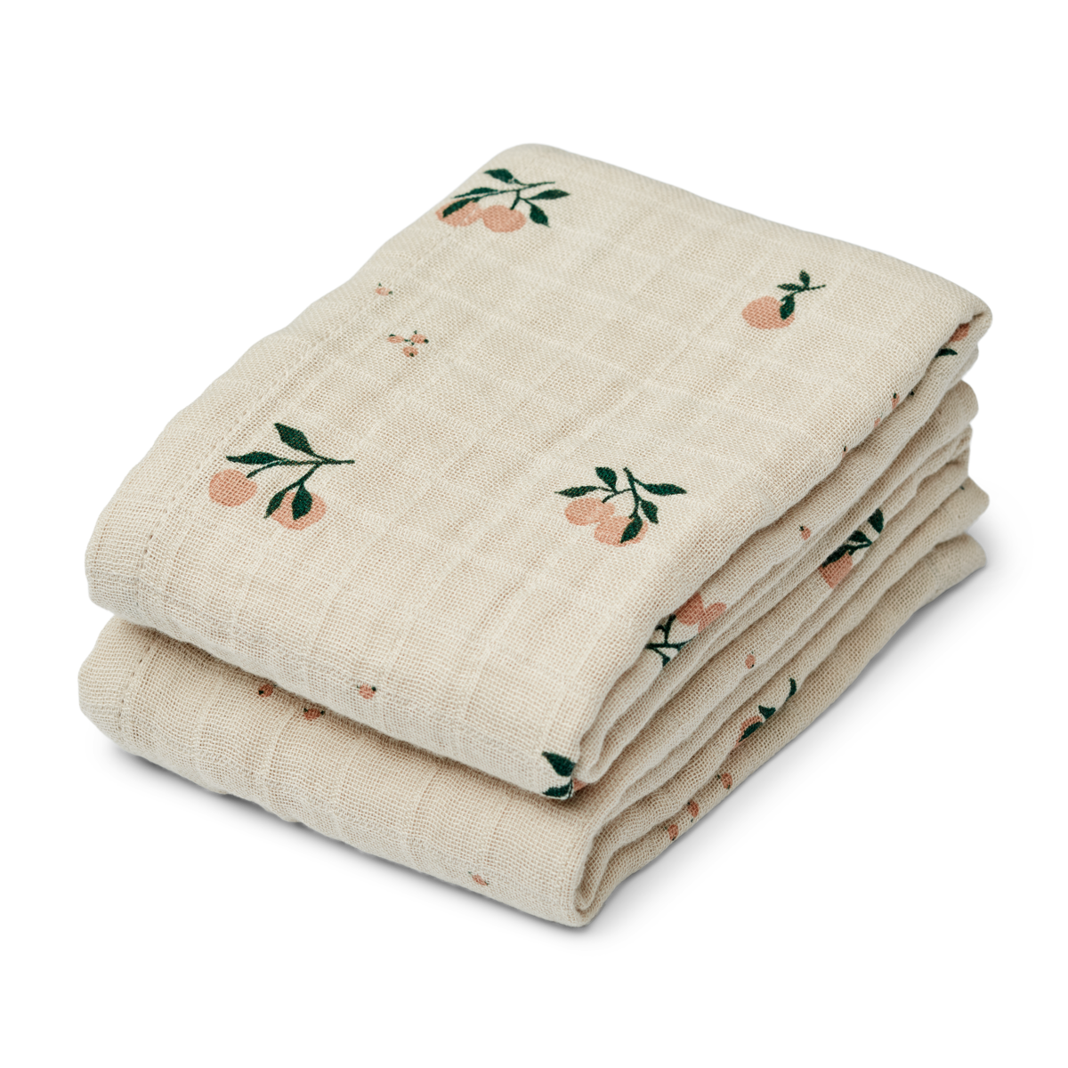 Liewood - Lewis - 2-pack Mussola 65x65cm - 100% Cotone Organico - Pesche