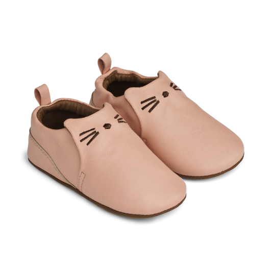 Liewood - Eliot - Pantofole in Pelle - Gatto rosa