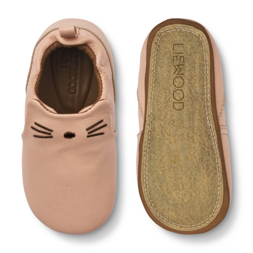 Liewood - Eliot - Pantofole in Pelle - Gatto rosa
