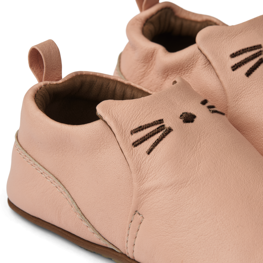 Liewood - Eliot - Pantofole in Pelle - Gatto rosa